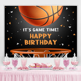 Es ist Basketball Spiel Zeit Geburtstag Hintergrund Für Junge